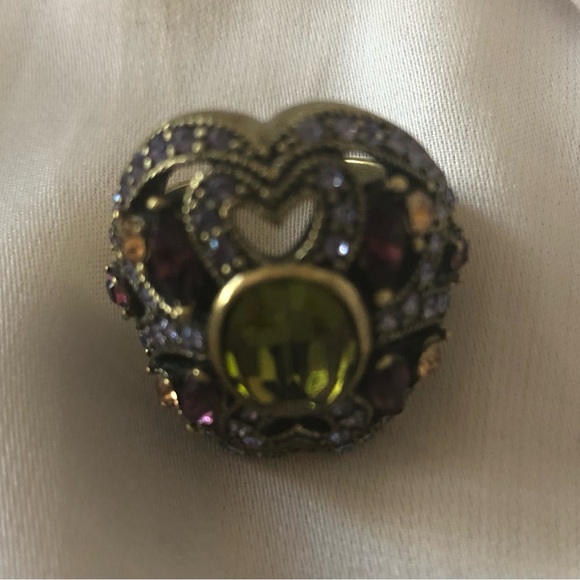 Beautiful Heidi Daus Multicolored Stones Approximately Sz 6.75 - 7 - Picture 2 of 4